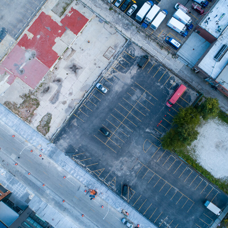 Zoning Application Unveiled: Helios Visions’ Aerial Look at the 1325 W. Fulton Condominium Development